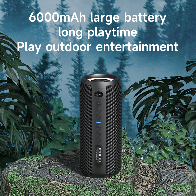 The 40W wireless speaker boasts powerful bass and immersive 3D surround sound speakers.