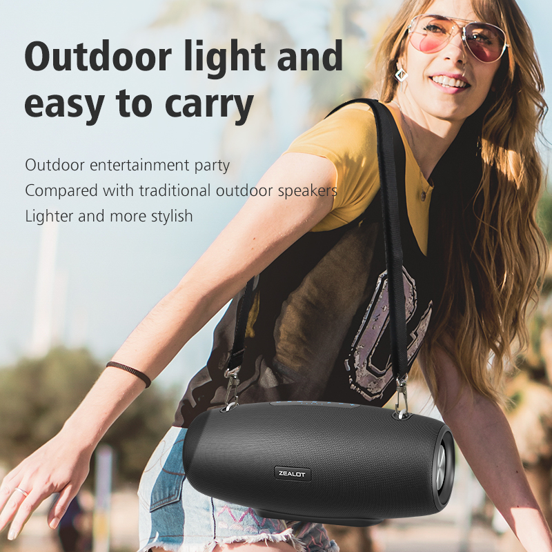 Portable 60W Wireless Speaker with 3 Subwoofers, EQ Mode, 3D Surround Sound