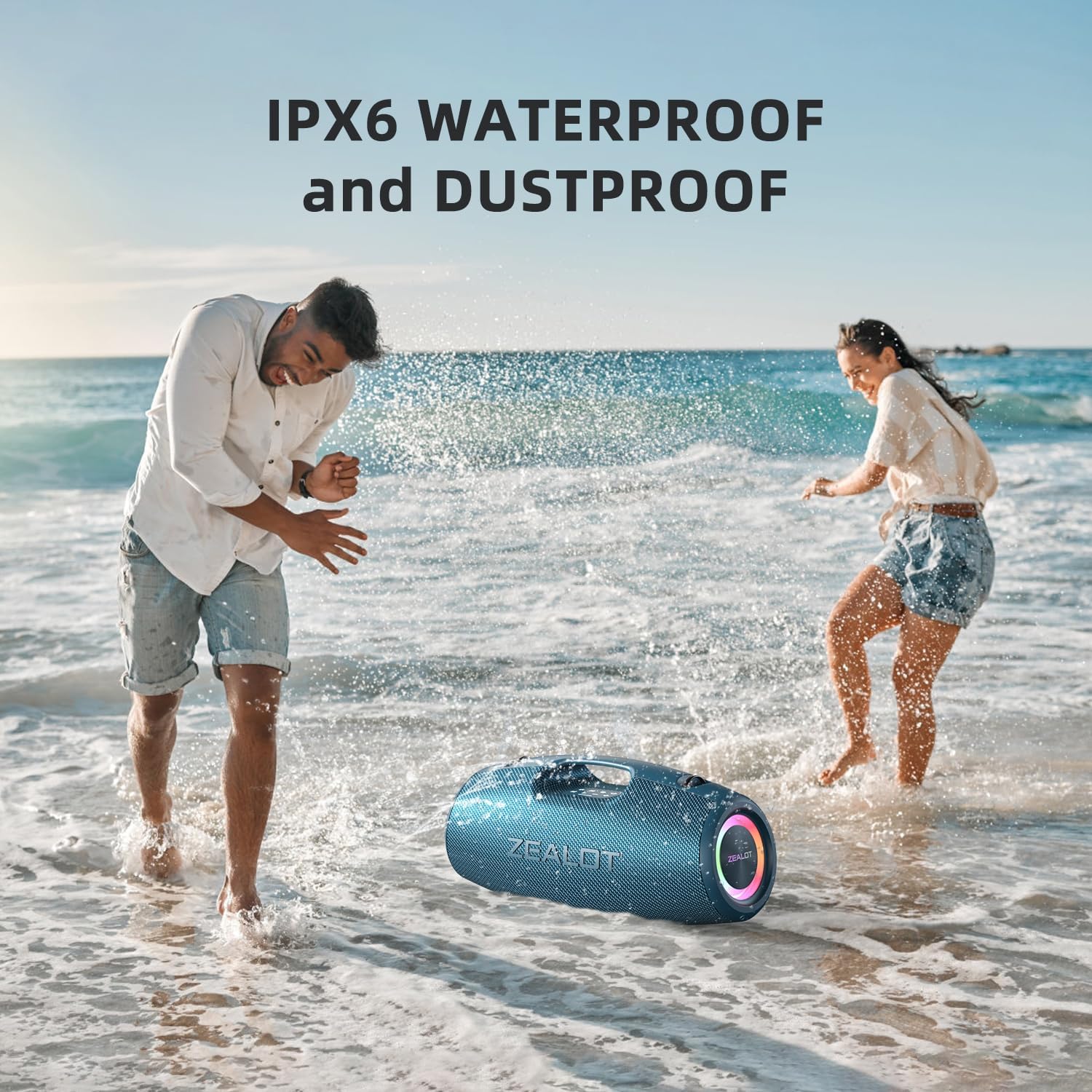 Wireless outdoor speaker with subwoofer, mobile power bank-ZEALOT