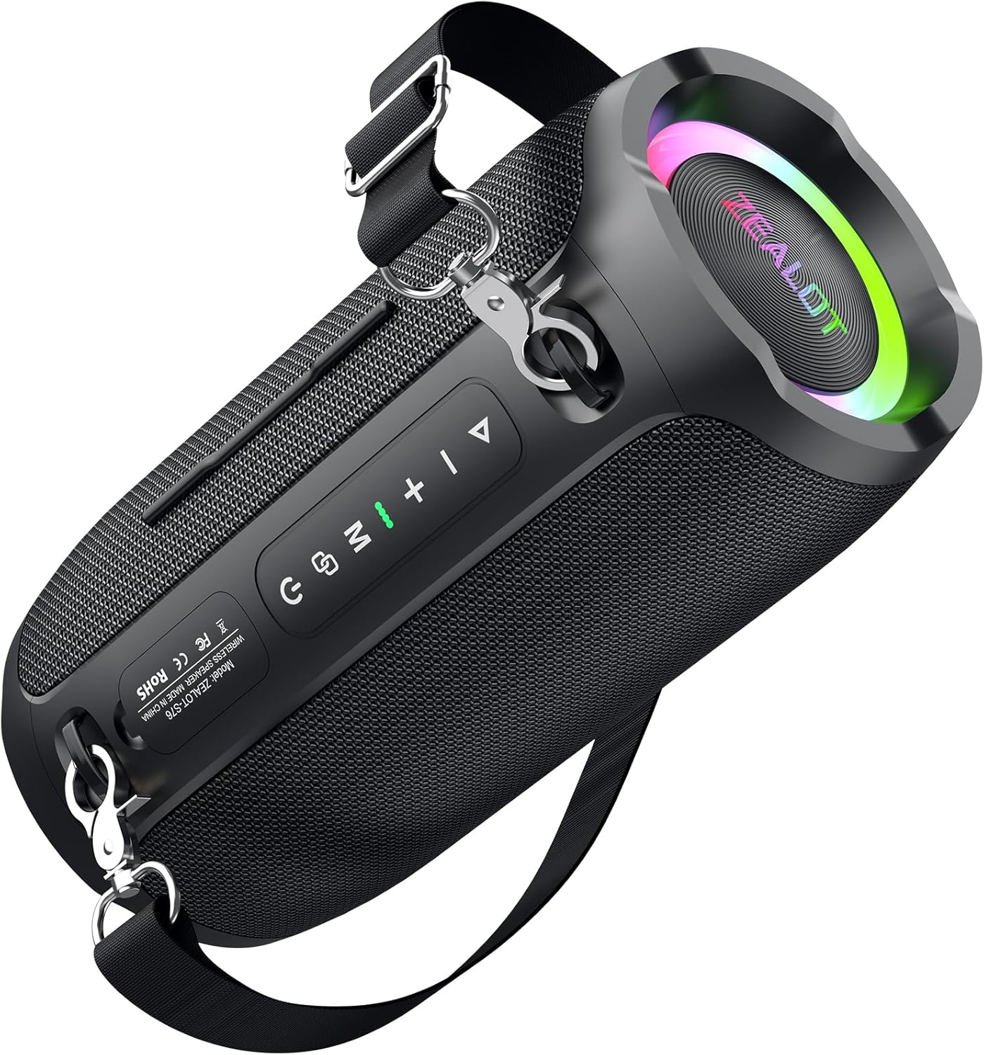 Portable Bluetooth speaker, vibration sound effect, with LED light, free speaker