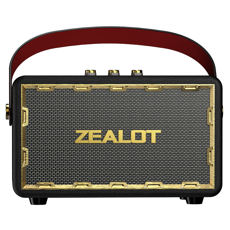 Portable wireless speaker with 4 subwoofers, powerful bass, and 3D surround sound