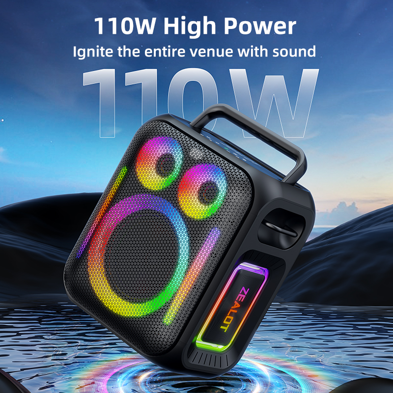 Portable outdoor 3D surround sound speaker