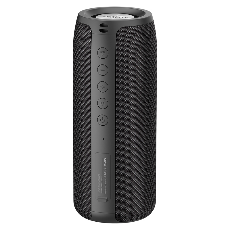 Portable wireless dual pairing speaker with powerful bass